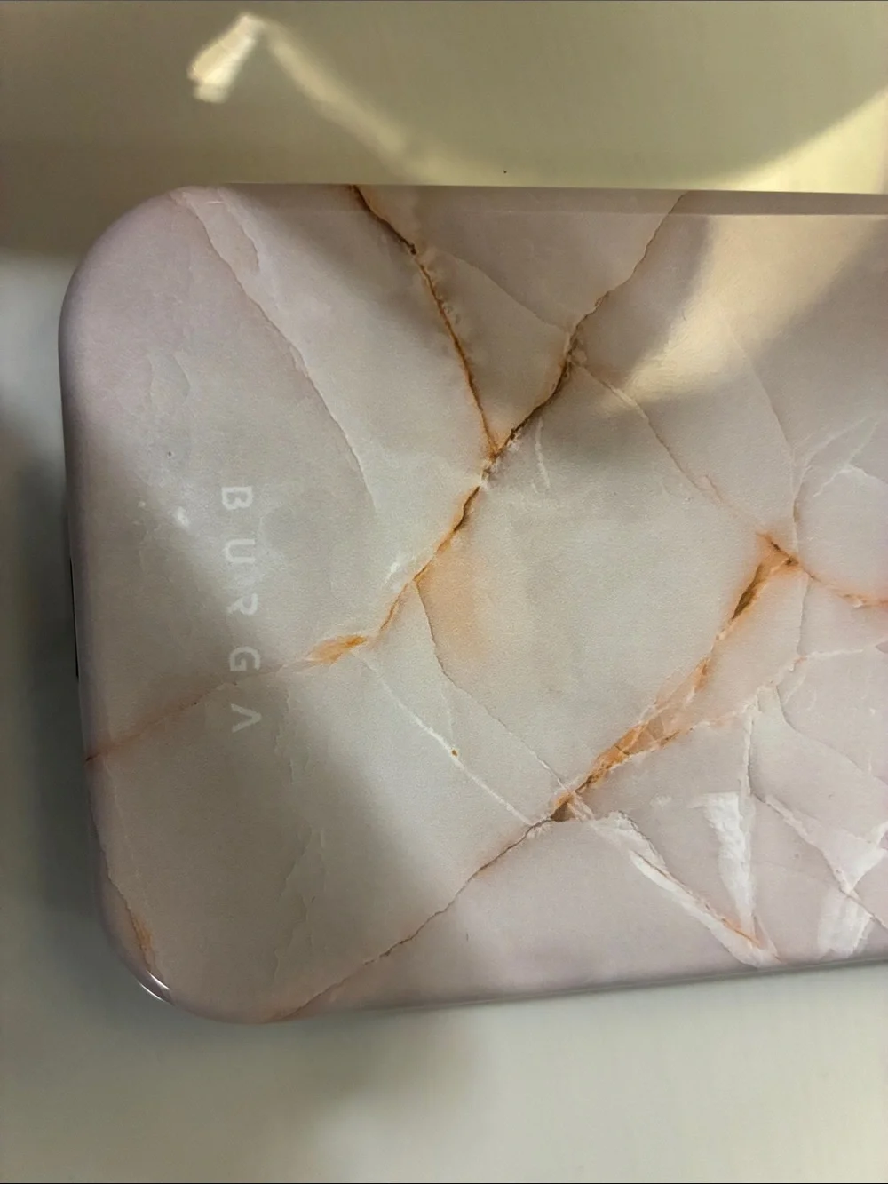 BURGA White Marble Phone Case - Sleek Protective Cover